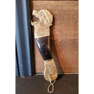Vintage Chinese Commercial Bottle Opener Siam Thailand Bronze Collectible Dragon